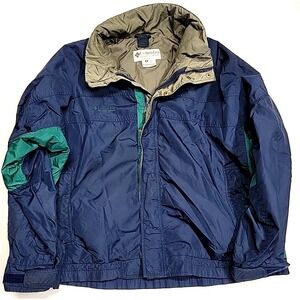 Vintage Columbia Bugaboo Long-Sleeve Windbreaker Full-Zip Blue Jacket Men's XL